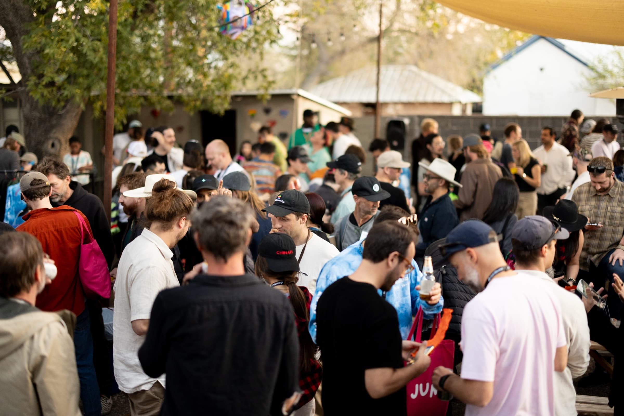 Crowds at a Marfa Weekend event